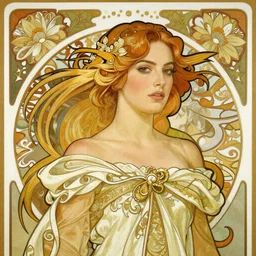 margot robbie, extremely detailed, french noveau, alphonse mucha