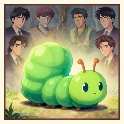 the notorious b. i. g. as a cute cuddle fuzee caterpillar, shaded lighting poster by magali villeneuve, artgerm, jeremy lipkin and michael garmash, rob rey and kentaro miura style, trending on art station