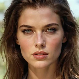 face portrait, female from x men, by greg staples, frank frazetta, dorian cleavenger, sharp focus, intricate, summer day, sunlight, soft lighting, detailed
