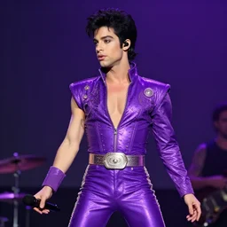 photo still of prince from purple rain on stage at vans warped tour!!!!!!!! at age 3 3 years old 3 3 years of age!!!!!!!! serving pancakes to the crowd, 8 k, 8 5 mm f 1. 8, studio lighting, rim light, right side key light