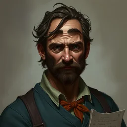 a detailed portrait of a school teacher by justin gerard and greg rutkowski, digital art, realistic painting, dnd, dungeons & dragons, character design, trending on artstation
