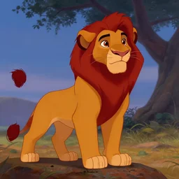 screenshot from the lion king (1994), iconic scene, HD remaster, Disney, highly detailed, simba