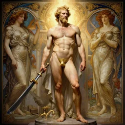 a full body portrait of colonel sanders the greek god!!! extremely beautiful, anatomically accurate, by artgerm and by greg rutkowski and by alphonse mucha and by simon bisley, radiant light, detailed and intricate environment,