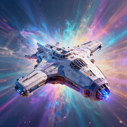 protoss spaceship in a beautiful spectacular tetrachromacy colors, incredible ethereal, unreal engine 6, next generation