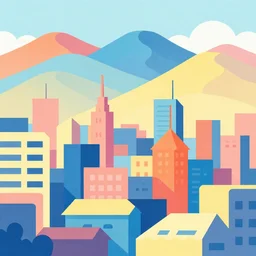 🌈 🛰 abstract city flat by atey ghailan ( ( and edward hopper = =
