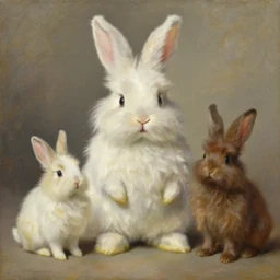 oil painting, littlest pet shop fuzzy bunny, noel coypel, emile eisman - semenowsky, edouard bisson