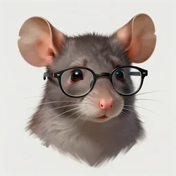 character design portrait of an anthropomorphic furry rat girl with rat ears, wearing 3 d glasses, looking at camera, 4 k, concept art, by wlop, ilya kuvshinov, artgerm, krenz cushart, pixiv.