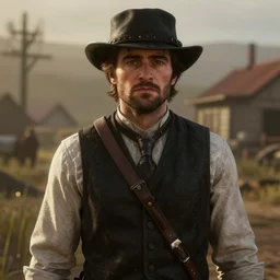 Film still of Daniel Radcliffe, from Red Dead Redemption 2 (2018 video game)
