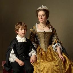 photo of a spanish princess with her son, circa 1 8 7 8