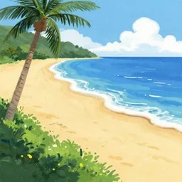 sketch of an beach and ocean by ms paint, by microsoft paint, windows 9 5, ross tan