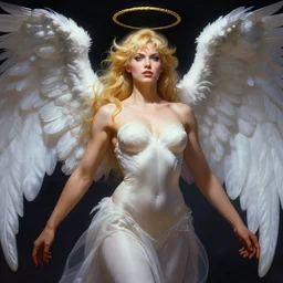 ! dream portrait of strong female chaos angel, beautiful! coherent! by frank frazetta, by brom, strong line, deep color, spiked metal armor, maximalist