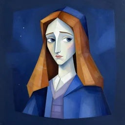 Starry Rowena Ravenclaw in the style of cubism