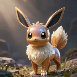 photo of eevee pokecmon humanisation, by greg rutkowski, gil elvgren, enoch bolles, glossy skin, pearlescent, anime, very coherent