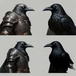 two ravens in elvish armour, rule of thirds, intricate, highly detailed, digital painting, artstation, concept art, matte painting, silhouette, jesper ejsing, hearthstone, fantasy