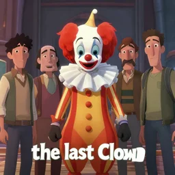 poster for a film animation called ( the last clown ), 8 k, hd, dustin nguyen, akihiko yoshida, greg tocchini, greg rutkowski, cliff chiang