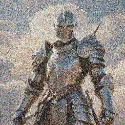 gigachad as an armored crusader, posing heroically heavenly sunlit clouds background close-up shot