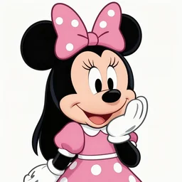 Minnie Mouse as a human young woman