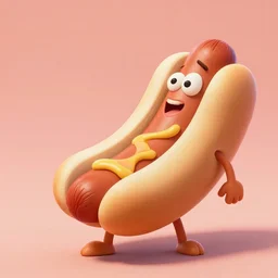 anthropomorphic hotdog, pixar, dwayne the rock playing a hotdog, beef dwayne