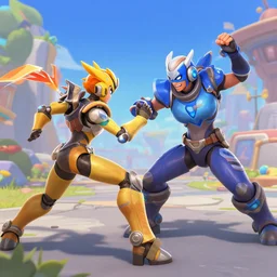 overwatch in an intense fight with all ults