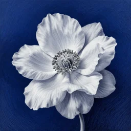 highly detailed beautiful photography of flower, sharp focus, dramatic, dynamic, lighting, elegant, blue background, harmony, beauty, masterpiece, by roberto ferri, by kim jung gi, pencil draw