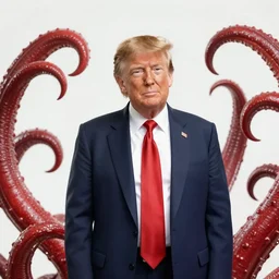 donald trump in the thing ( 1 9 8 2 ) directed by john carpenter, alien red tentacles, flesh chunks, flamethrower, antarctica, snow, cinestill 8 0 0 t, 1 9 8 0 s movie still, film grain