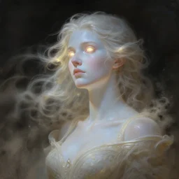 dusty wind blowing!!!, orbs of light translucent skin, dreaming of the void! cinematic volumetric lights, bust portrait, dnd, fantasy, intricate, elegant, highly detailed, digital painting, artstation, concept art, smooth, sharp focus, illustration, art by artgerm and tom bagshaw and greg rutkowski and alphonse mucha