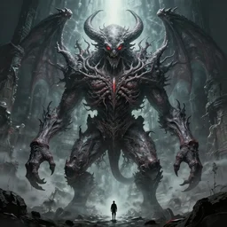 a giant eldritch abomination by kim jung gi,