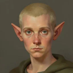 illustration. Close up portrait. matte painting of single short elf. craig mullins. ArtStation