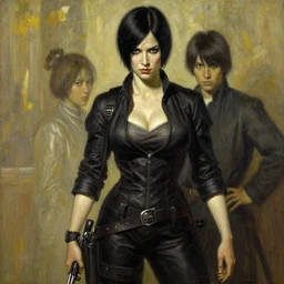 resident evil, painting by j. c. leyendecker, yoji shinkawa, katayama bokuyo
