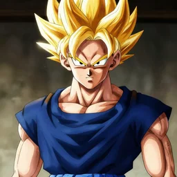 An anime portrait of Peter Thiel wearing a Saiyan DBZ uniform, highly detailed, trending on artstation