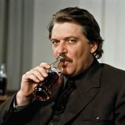 Joseph Stalin drinking Coca-Cola