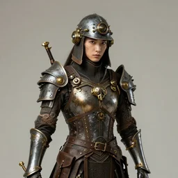 steampunk warrior portrait by ruan jia