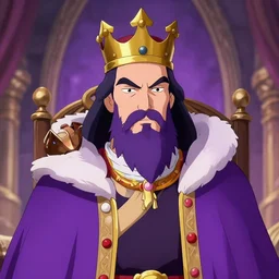 a corrupt king, purple color