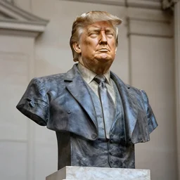 roman statue of donald trump