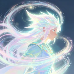 side profile, wind ranger, dota 2, luminescent, colorful swirly magic ripples, pastel colors, by greg manchess, huang guangjian, sachin teng, greg rutkowski, jesper ejsing, ilya kuvshinov