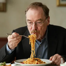 Walter white eating spaghetti