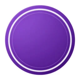 round purple shape with white lines