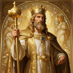 king solomon of israel in the first temple in jerusalem, photography of kurzgesagt, deep focus, d & d, fantasy, intricate, elegant, highly detailed, digital painting, artstation, concept art, matte, sharp focus, illustration, hearthstone, art by artgerm and greg rutkowski and alphonse mucha