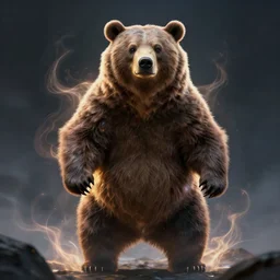 bear, theriocephaly, character concept art, portrait, epic, trending on artstation, very detailed, 4 k, hd, dramtic lighting, flowing energy