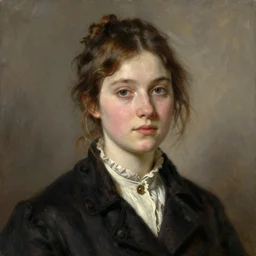 portrait of a young woman survivor, by john singer sargent.