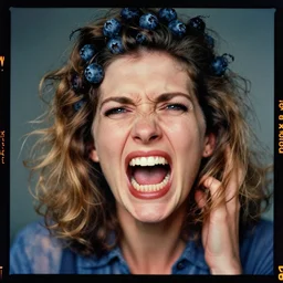 kodak portra 4 0 0, wetplate, 1 9 5 0 s color portrait of hysterically ranting woman by saul leiter, insanely detailed, insanely intricate, depth of field, blueberry
