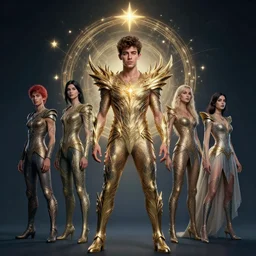 full body portrait of nick jonas as a magical star guardian. detailed face, concept art, intricate, highly detailed 8 k, smooth, sharp focus, handsome and aesthetic shape of face and body, artgerm, artstation, art by zexi guo and nira and junpei suzuki and gharliera and rinotuna
