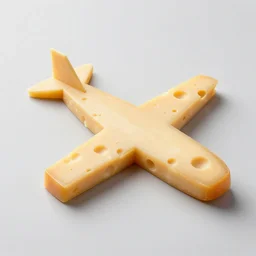 a plane made of cheese