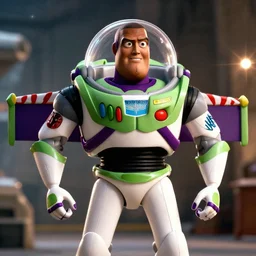 kanye west as buzz lightyear in gears of war, splash art, movie still, cinematic lighting, ray tracing, octane render, long lens, shallow depth of field, bokeh, anamorphic lens flare, 8 k, hyper detailed, 3 5 mm film grain