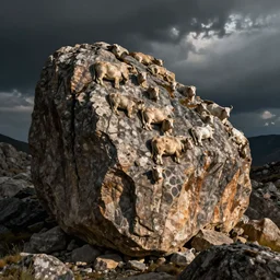 a rock with udders