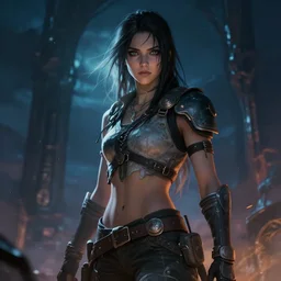 a girl from final fantasy live action, mad max, evocative, mystical night, very very very very detailed, award winning, masterpiece digital painting by greg rutkowski, alex grey, artstation, 4 k wallpaper