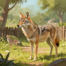 a coyote sanctuary, featured on artstation