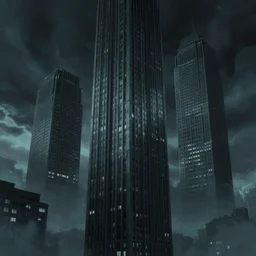 illusions, parallel worlds, abstract art, horror, skyscraper, artstation hq, in style of simon c page