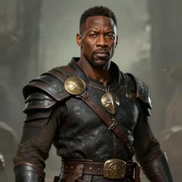 don cheadle portrait as a dnd character fantasy art.