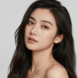 photo a beautiful woman with dark hair american skin
